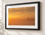 Golden Fog in Ebonized Oak frame with white archival mat