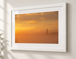 Golden Fog in Flat White frame with white archival mat