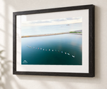Harbor Gemstones in Ebonized Oak frame with white archival mat