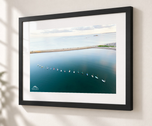 Harbor Gemstones in Flat Black frame with white archival mat