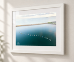 Harbor Gemstones in Flat White frame with white archival mat