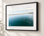 Harbor Gemstones in Gallery Black frame with white archival mat