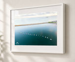Harbor Gemstones in Gallery White frame with white archival mat