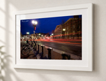 Harvard Square in Flat White frame with white archival mat