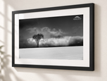 Hilltop in Flat Black frame with white archival mat