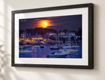 Hunter Moon Rising in Ebonized Oak frame with white archival mat