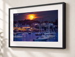 Hunter Moon Rising in Gallery Black frame with white archival mat