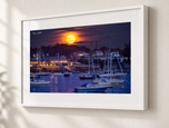Hunter Moon Rising in Gallery White frame with white archival mat