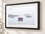 Independence in Flat Black frame with white archival mat