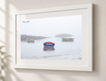 Independence in Flat White frame with white archival mat