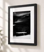 Ladder to Nowhere in Flat Black frame with white archival mat