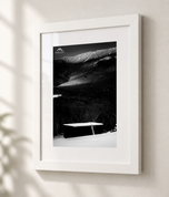 Ladder to Nowhere in Flat White frame with white archival mat