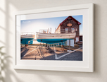 Light Splash in Flat White frame with white archival mat