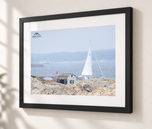 Marblehead Summer – Nautical Fine Art Print in Flat Black frame with white archival mat