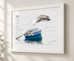 Marine Life in Flat White frame with white archival mat