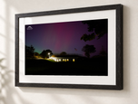 Northern Lights in Marblehead in Ebonized Oak frame with white archival mat