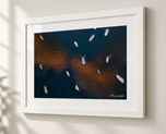Pockets of Gold in Flat White frame with white archival mat