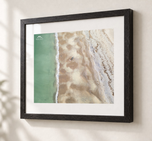 Shoreline Strata in Ebonized Oak frame with white archival mat