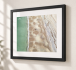 Shoreline Strata in Flat Black frame with white archival mat