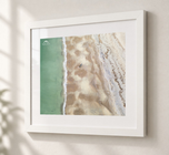 Shoreline Strata in Flat White frame with white archival mat