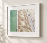Shoreline Strata in Gallery White frame with white archival mat
