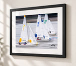 Race Day in Flat Black frame with white archival mat