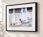 Race Day in Gallery Black frame with white archival mat