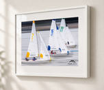 Race Day in Gallery White frame with white archival mat