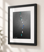 Racers Row in Flat Black frame with white archival mat