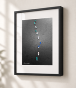 Racers Row in Gallery Black frame with white archival mat