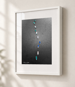 Racers Row in Gallery White frame with white archival mat