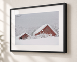 Red Carets in Gallery Black frame with white archival mat