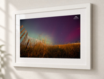 Riverhead Beach Aurora in Flat White frame with white archival mat