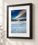 S Tracks in Ebonized Oak frame with white archival mat