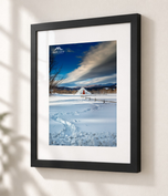 S Tracks in Flat Black frame with white archival mat