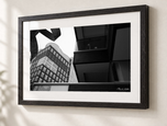 Shapes of Cambridge in Ebonized Oak frame with white archival mat