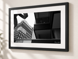 Shapes of Cambridge in Flat Black frame with white archival mat