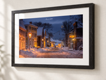 Snowed In in Ebonized Oak frame with white archival mat