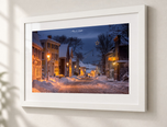 Snowed In in Flat White frame with white archival mat