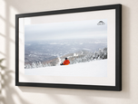 Summited in Flat Black frame with white archival mat