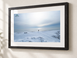 Tundra in Ebonized Oak frame with white archival mat