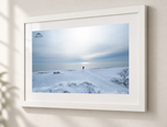Tundra in Flat White frame with white archival mat