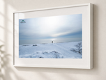 Tundra in Gallery White frame with white archival mat