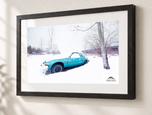 Vintage in Ebonized Oak frame with white archival mat