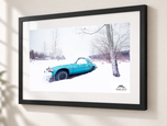 Vintage in Flat Black frame with white archival mat