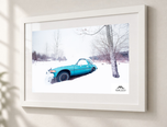 Vintage in Flat White frame with white archival mat