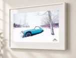Vintage in Gallery White frame with white archival mat