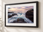 Washed Away in Ebonized Oak frame with white archival mat
