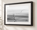 Winter Paths in Ebonized Oak frame with white archival mat
