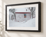 Winter Quiet in Marblehead in Ebonized Oak frame with white archival mat